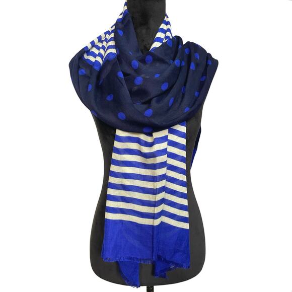 EUC - Talbots Stripes and Dots Scarf - Picture 1 of 3